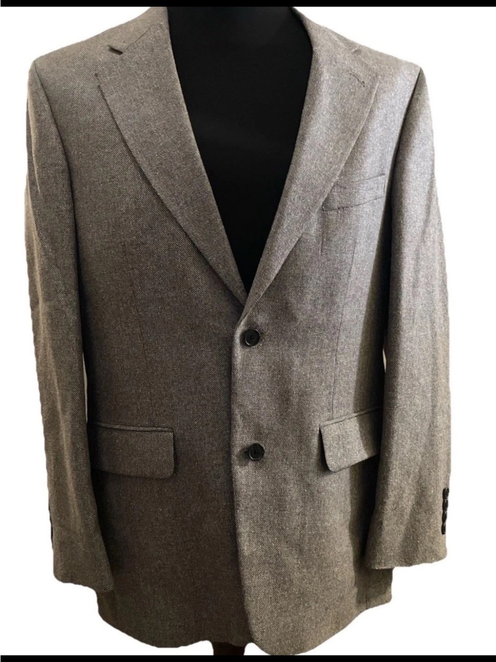 Lands' End Silk Blend Men's Lightweight Gray Two-Button Sport Coat